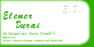 elemer durai business card